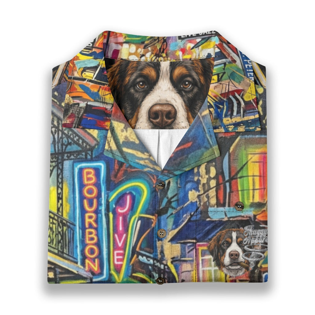 All-Over Print Men's Casual Hawaiian Short Sleeve Shirt | 125GSM Cotton