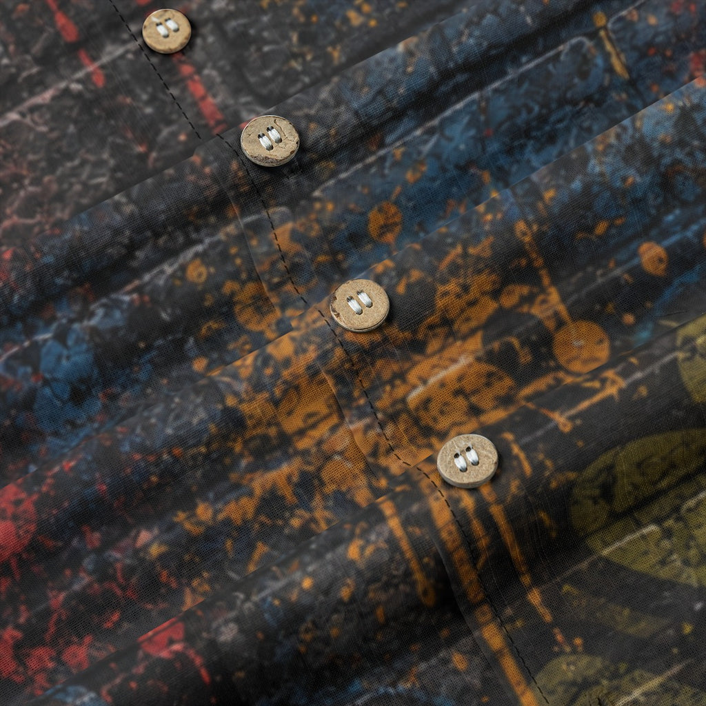 All-Over Print Men's Casual Hawaiian Short Sleeve Shirt | 125GSM Cotton