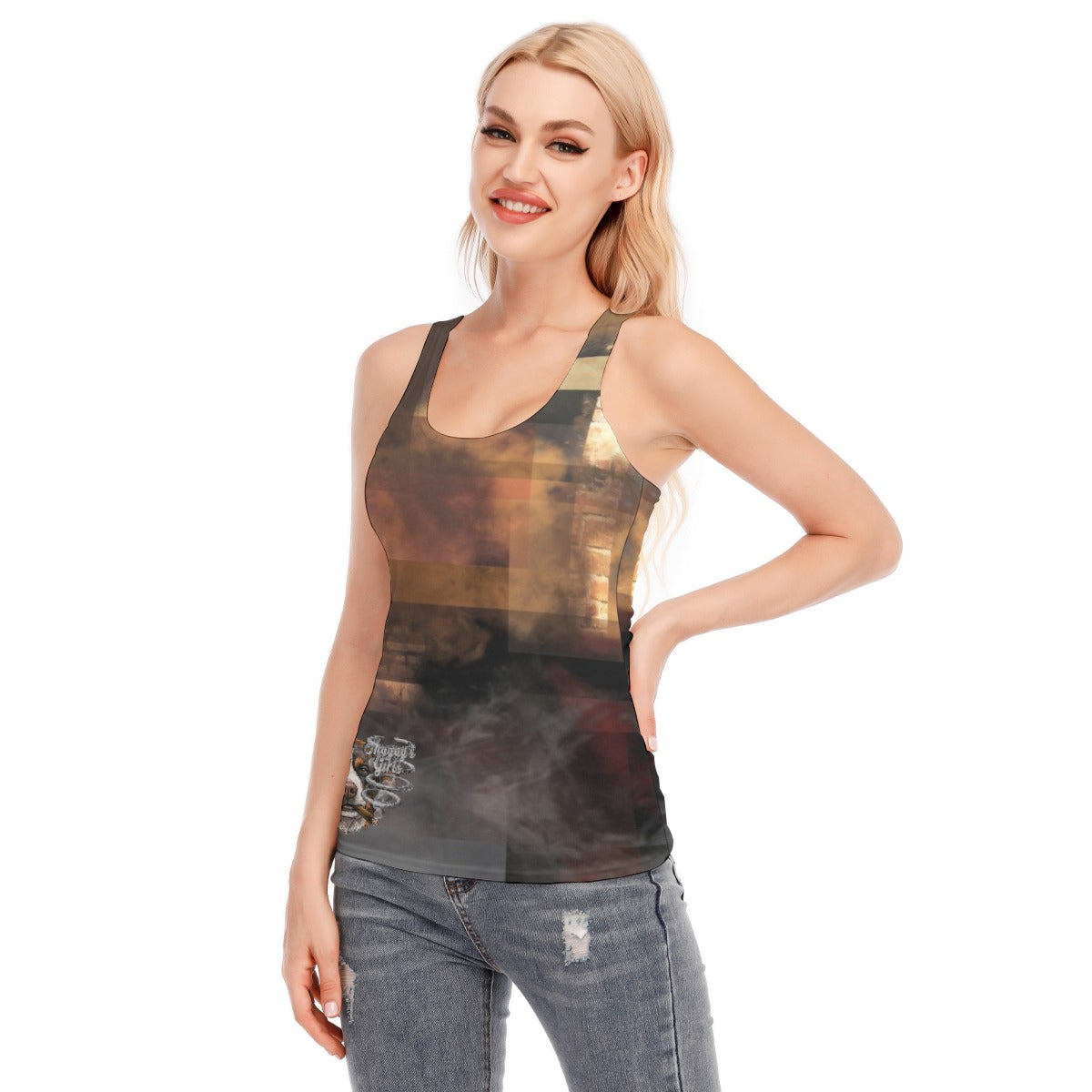 All-Over Print Women's Racer Vest | 190GSM Cotton