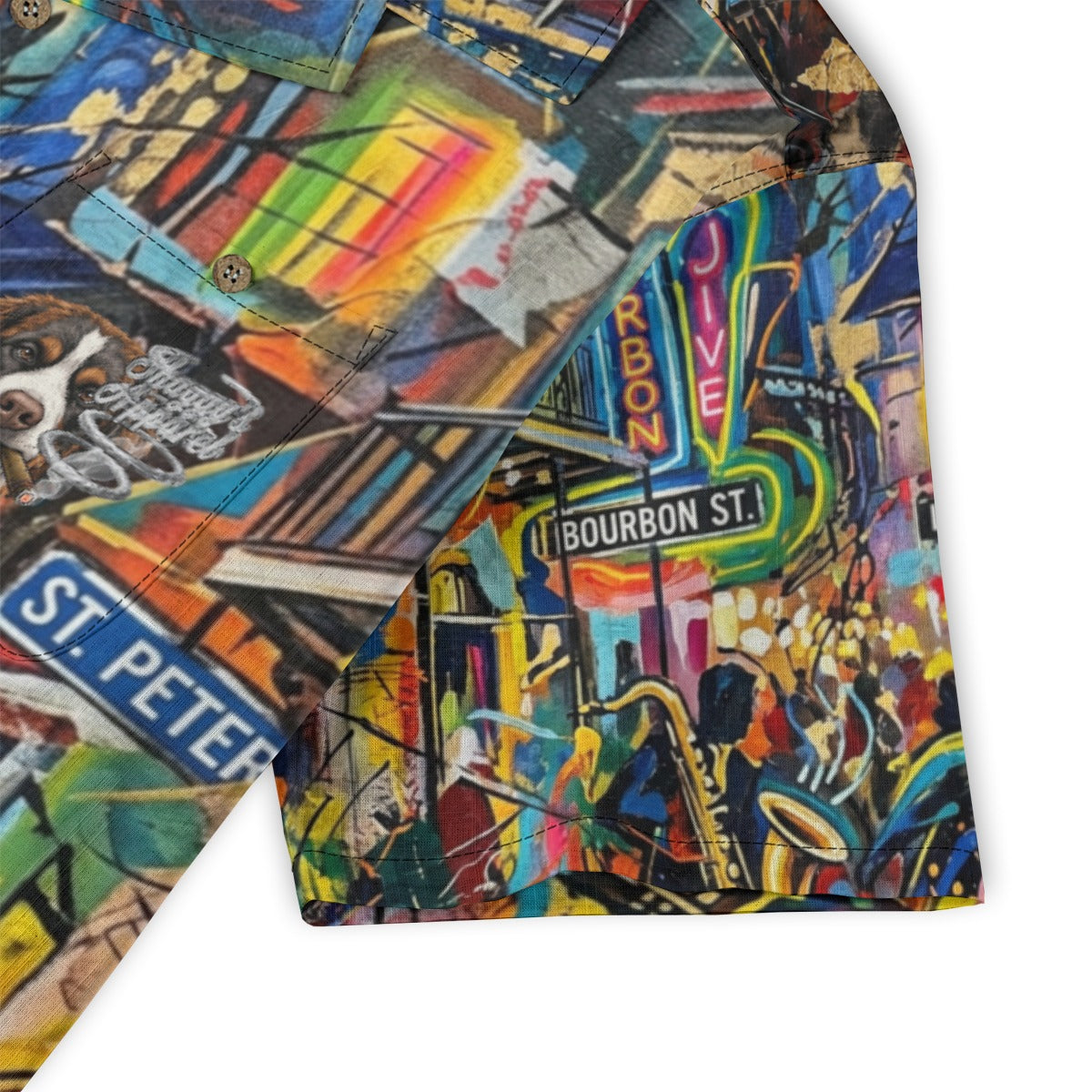 All-Over Print Men's Casual Hawaiian Short Sleeve Shirt | 125GSM Cotton